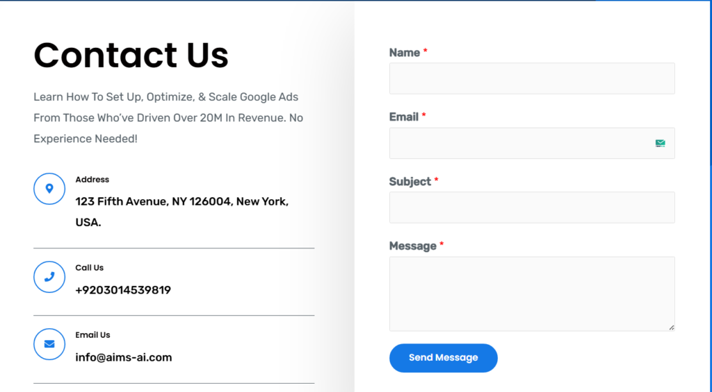 contact us